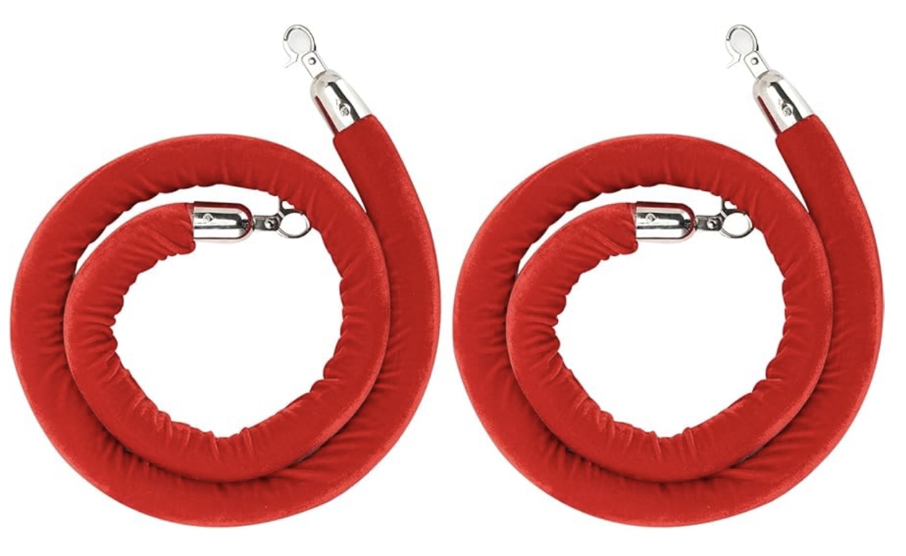 Red Velvet Stanchion Rope 